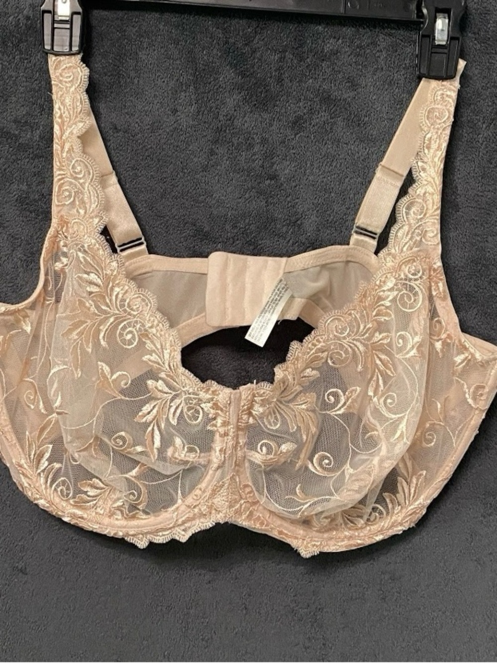 Soma Sensuous Lace Unlined Pink Bra Womens 42DDD Adjustable Back Closure Sexy